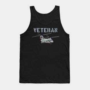 CH-46 Sea Knight Helicopter Veteran Tank Top